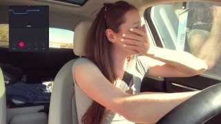 Cumming *embarassingly* hard in a Starbucks Drive Thru (LUSH CONTROL PART 2)